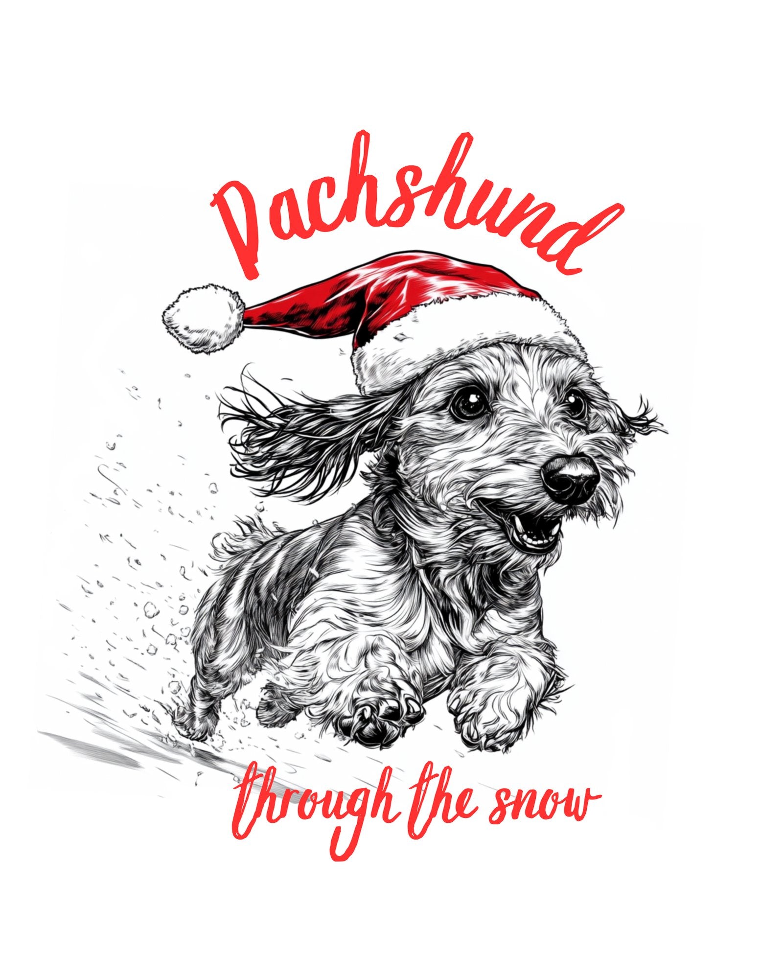 Wire - Haired Dachshund through the Snow coffee mug - Bard and Bloom